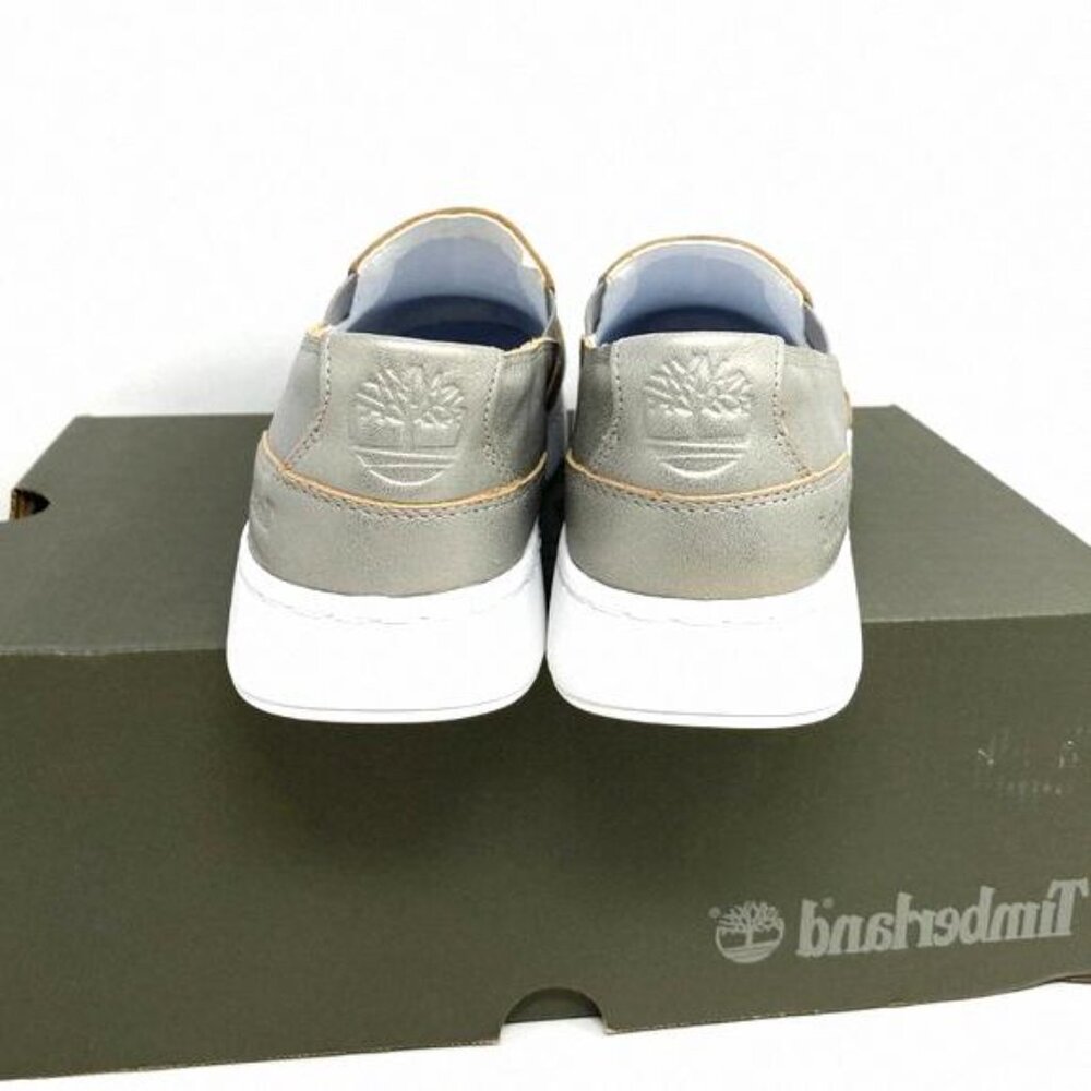 💖MEGA SALE💖Timberland WOMEN TB 0A24WV BZ3 Atlanta Silver Medium Slip-on Green - Picture 2 of 12